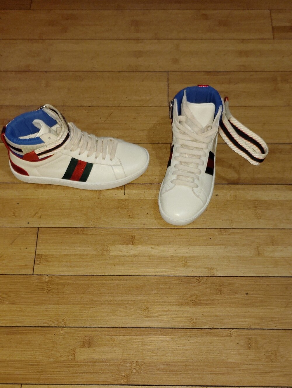 Gucci Hi Top Ace Sneakers. 100% AUTHENTIC Sz 6
